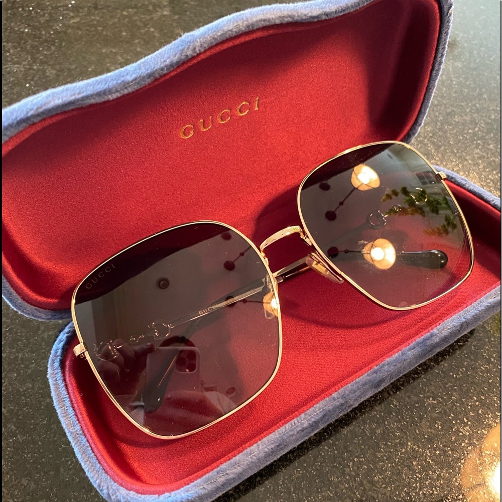 GUCCI square metal sunglasses